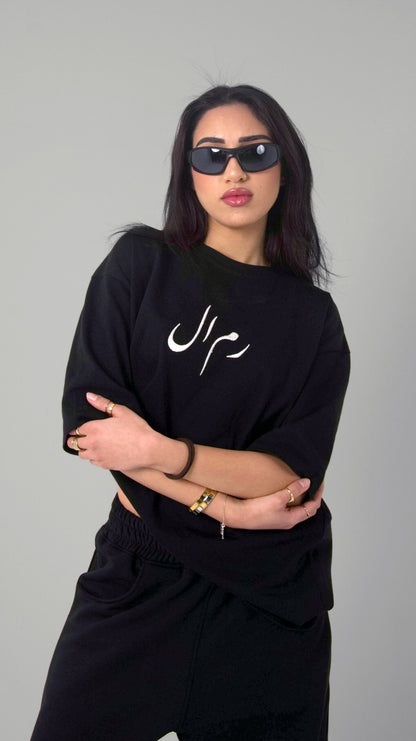 BLACK RIMAL OVERSIZED T-SHIRT